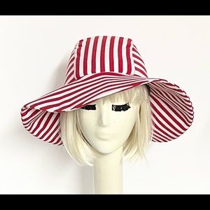 Striped Wide brim sun hat